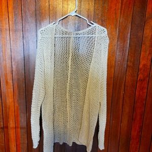 Womens white cardigan,size small